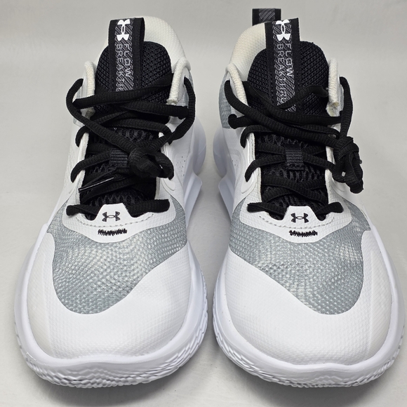 Under Armour Basketball Shoes Women's White/Gray 3025603-100 Size 8.5 Pre-owned - Picture 7 of 10